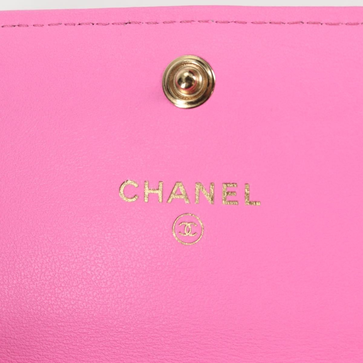 Chanel 19 Flap Coin Purse With Chain Quilted Denim