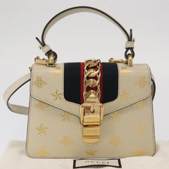 Gucci Sylvie Top Handle Bag Printed Leather