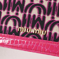 Miu Miu Chain Shoulder Bag Canvas