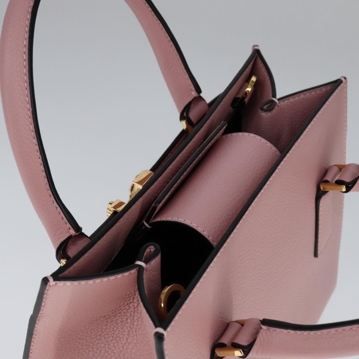 Versace Virtus Front Pocket Tote Leather