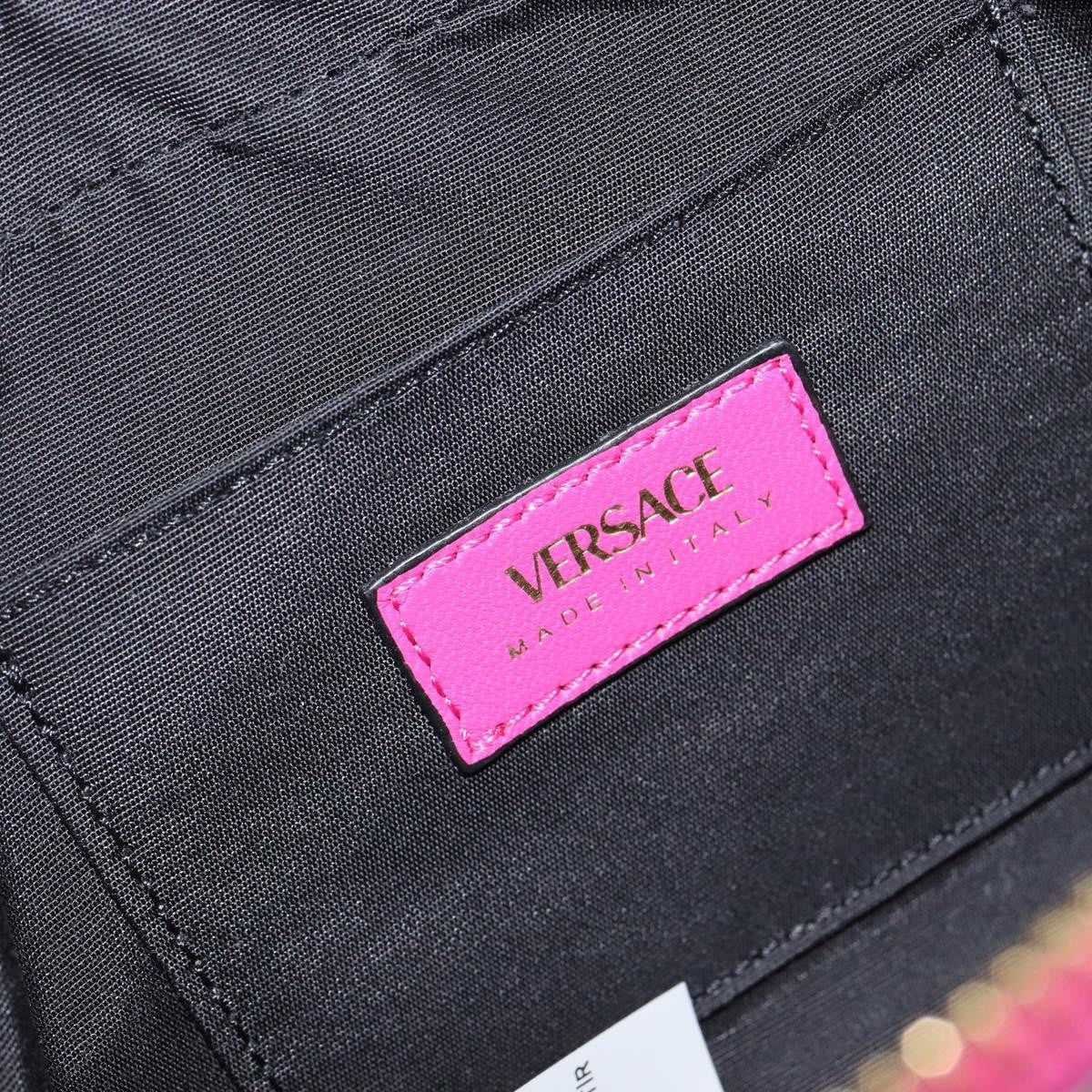 Versace Medusa Icon Front Slip Pocket Camera Bag Quilted Leather