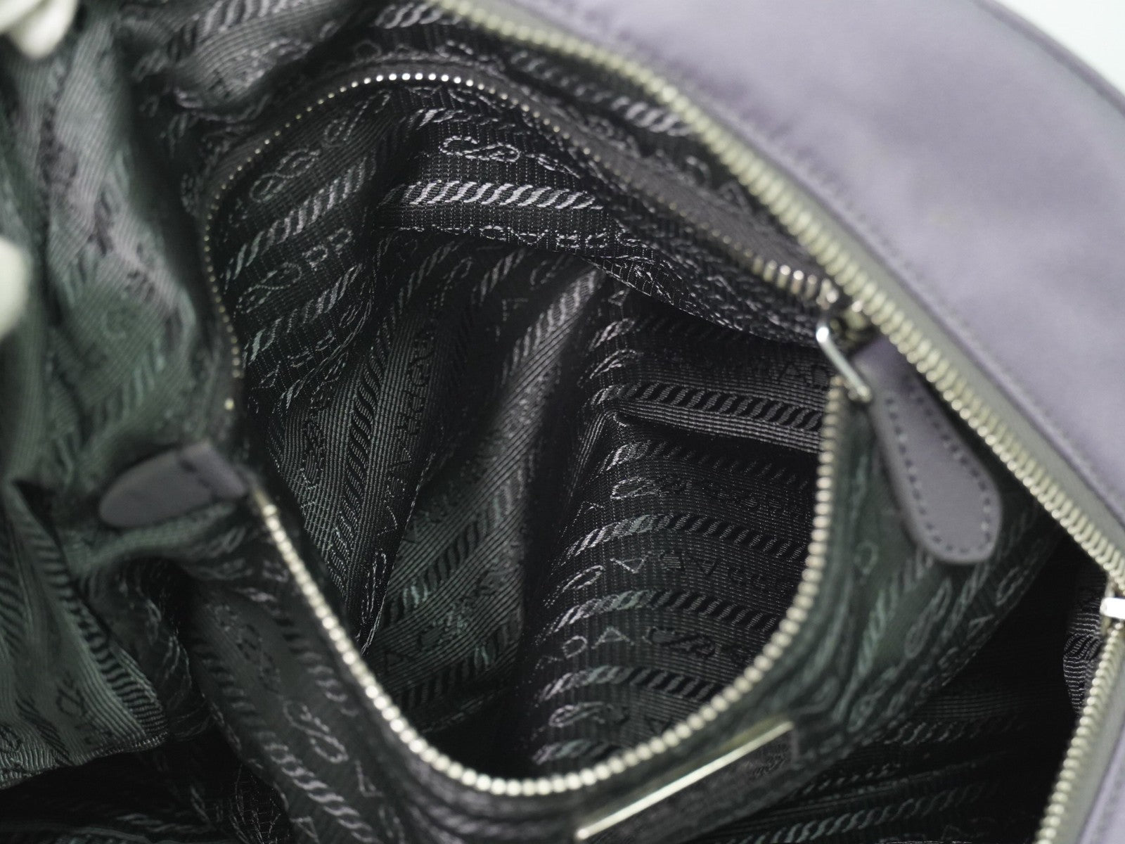 Prada Buckle Dome Satchel Tessuto