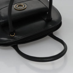 Celine Circle Logo Handbag Leather