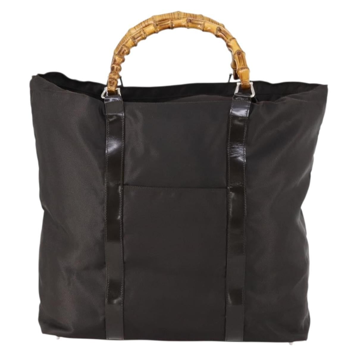 Gucci Vintage Bamboo Handle Tote Nylon