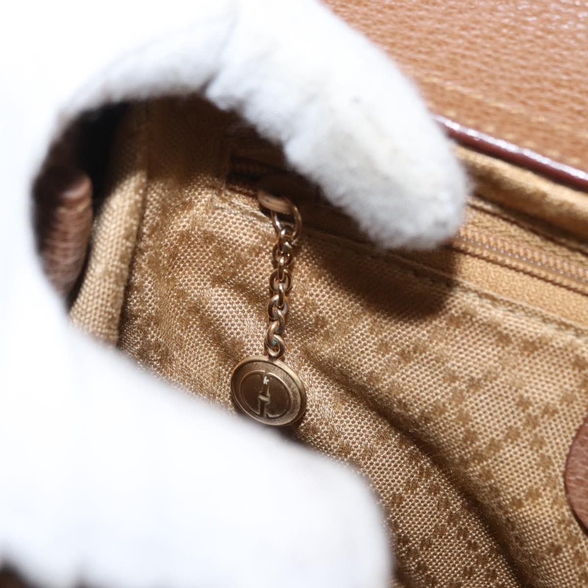 Gucci Vintage Bamboo Front Pocket Tote Suede