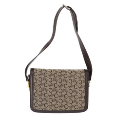 Celine Vintage C Sulky Horsebit Shoulder bag Canvas and Leather