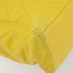 Chanel Vintage CC Resin Pocket Tote Quilted Leather