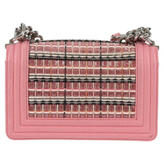 Chanel Boy Flap Bag Woven PVC with Lambskin