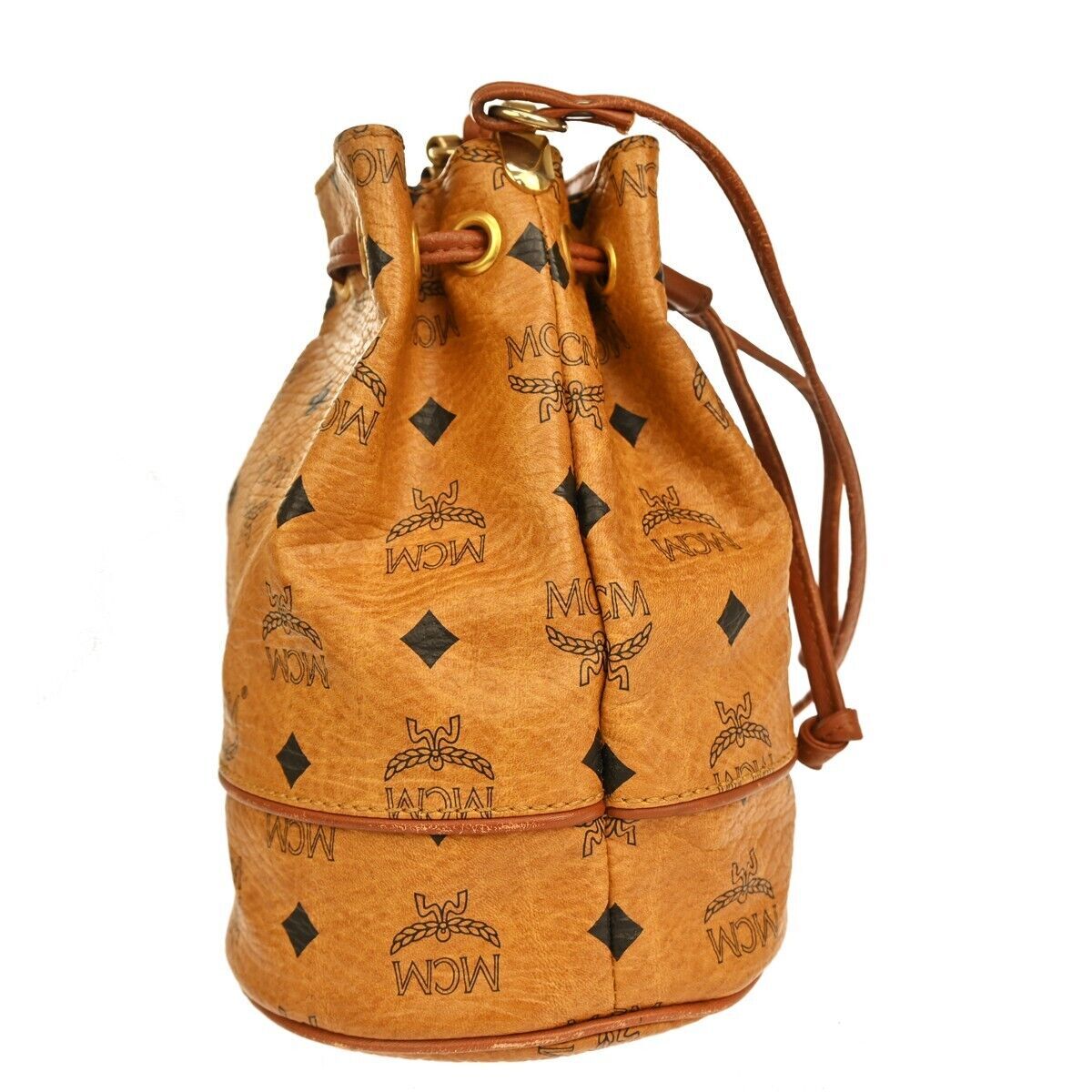 MCM Drawstring Shoulder Bag Leather