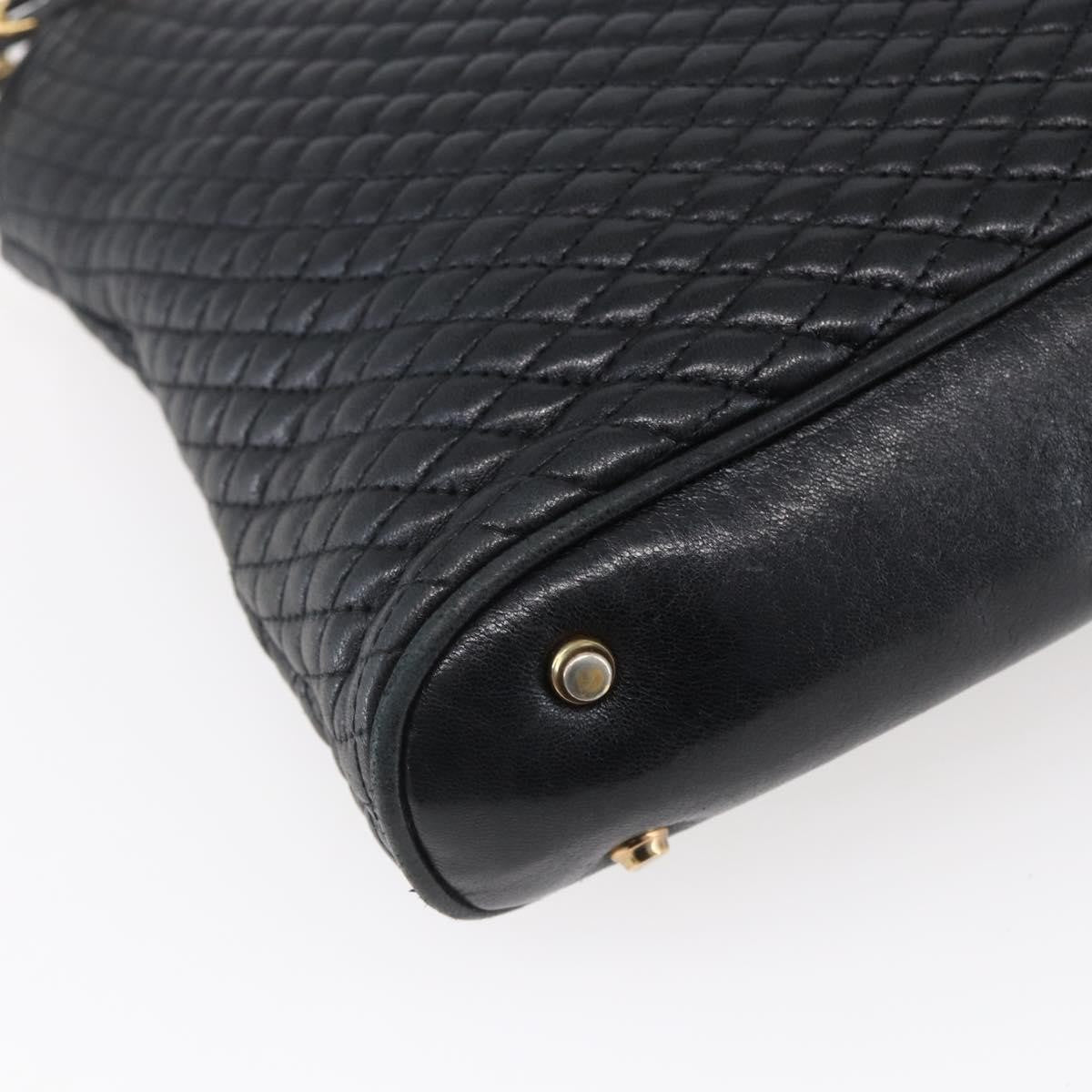 Bally Vintage Chain Shoulder Bag Quilted Leather