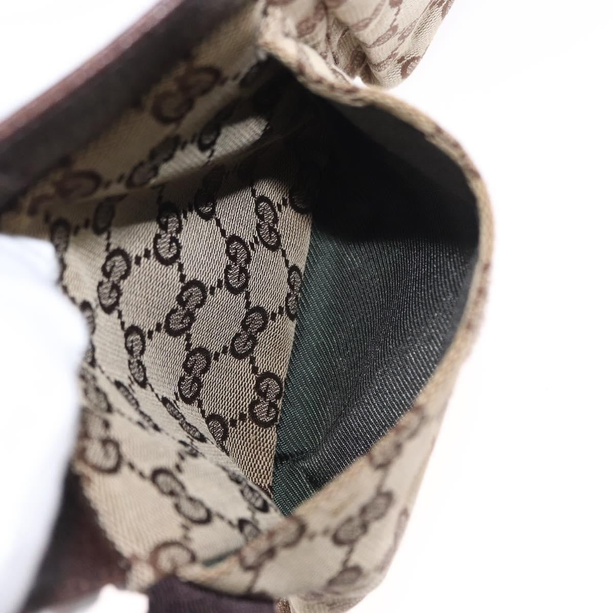 Gucci Vintage Double Belt Bag GG Canvas with Leather