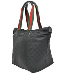 Gucci Web Zip Tote GG Canvas