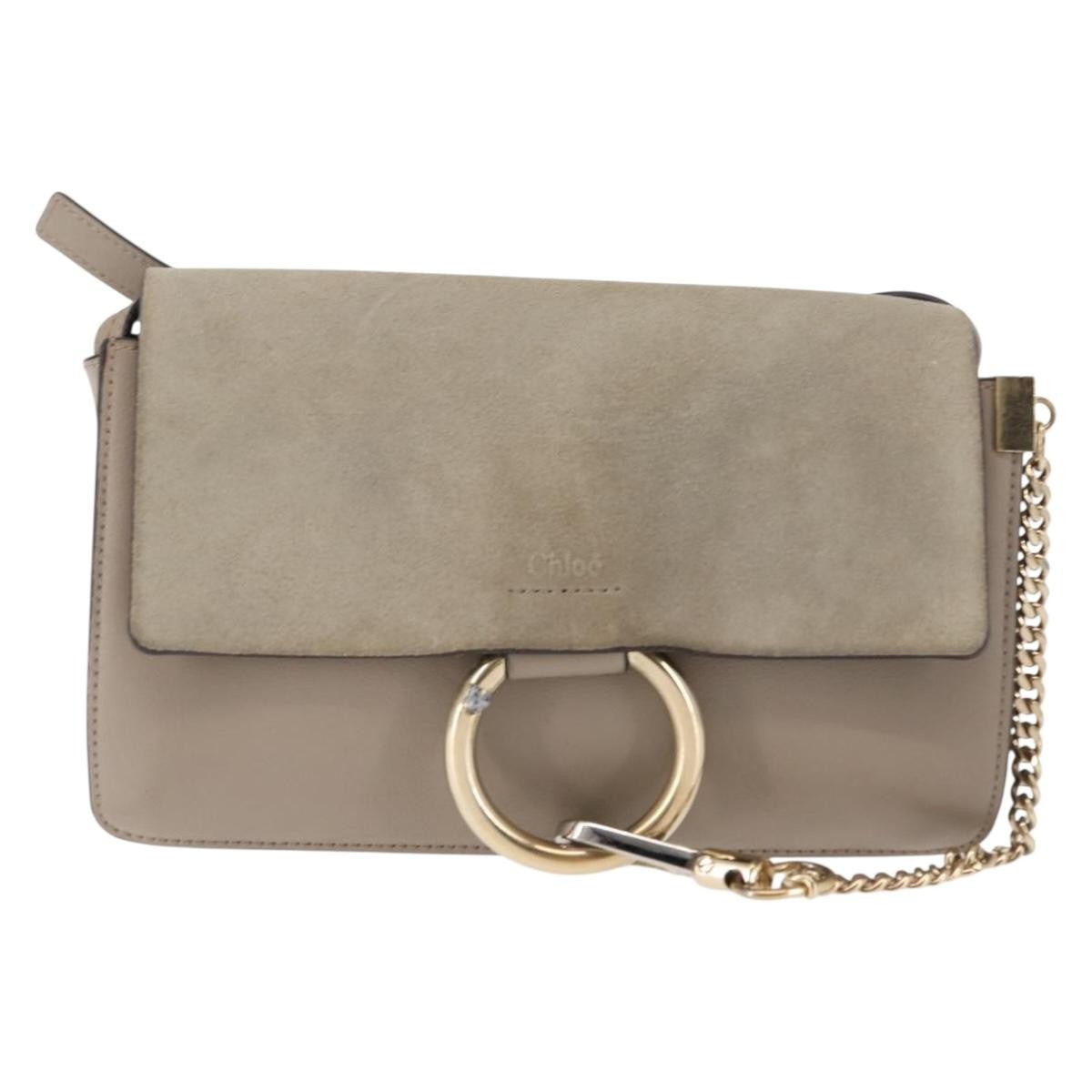 Chloe Faye Shoulder Bag Leather and Suede