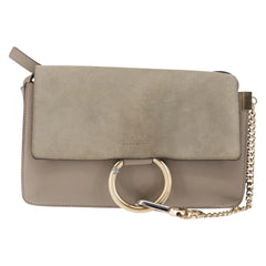 Chloe Faye Shoulder Bag Leather and Suede
