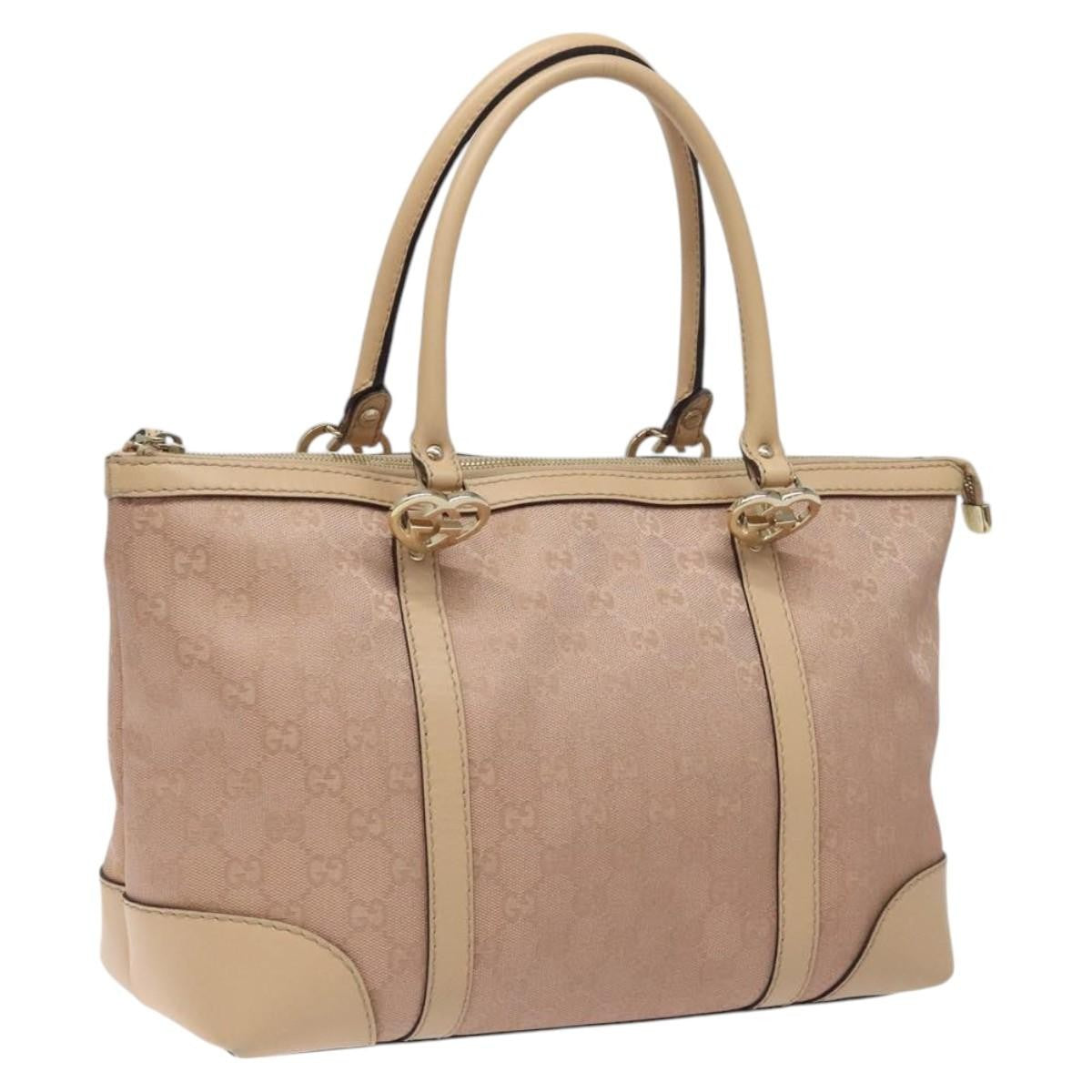 Gucci Lovely Heart Interlocking G Tote GG Canvas