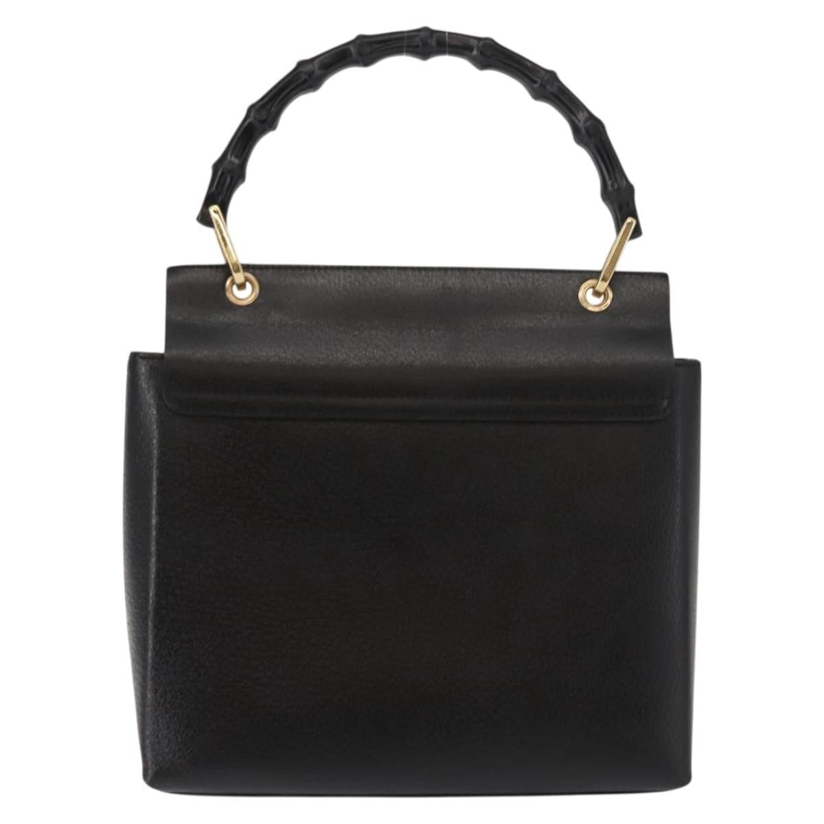 Gucci Vintage Bamboo Handle Bag Leather