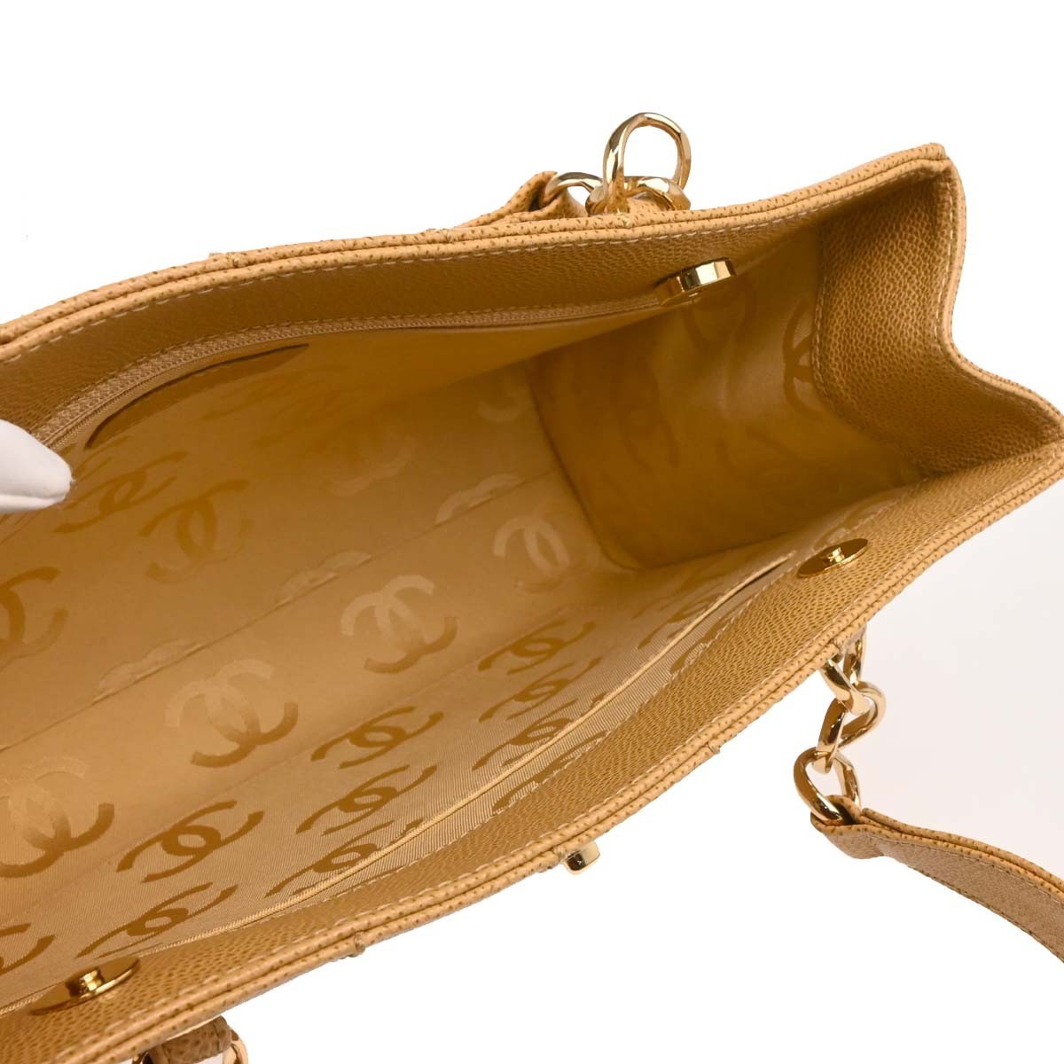 Chanel Vintage Chocolate Bar Open Tote Quilted Caviar