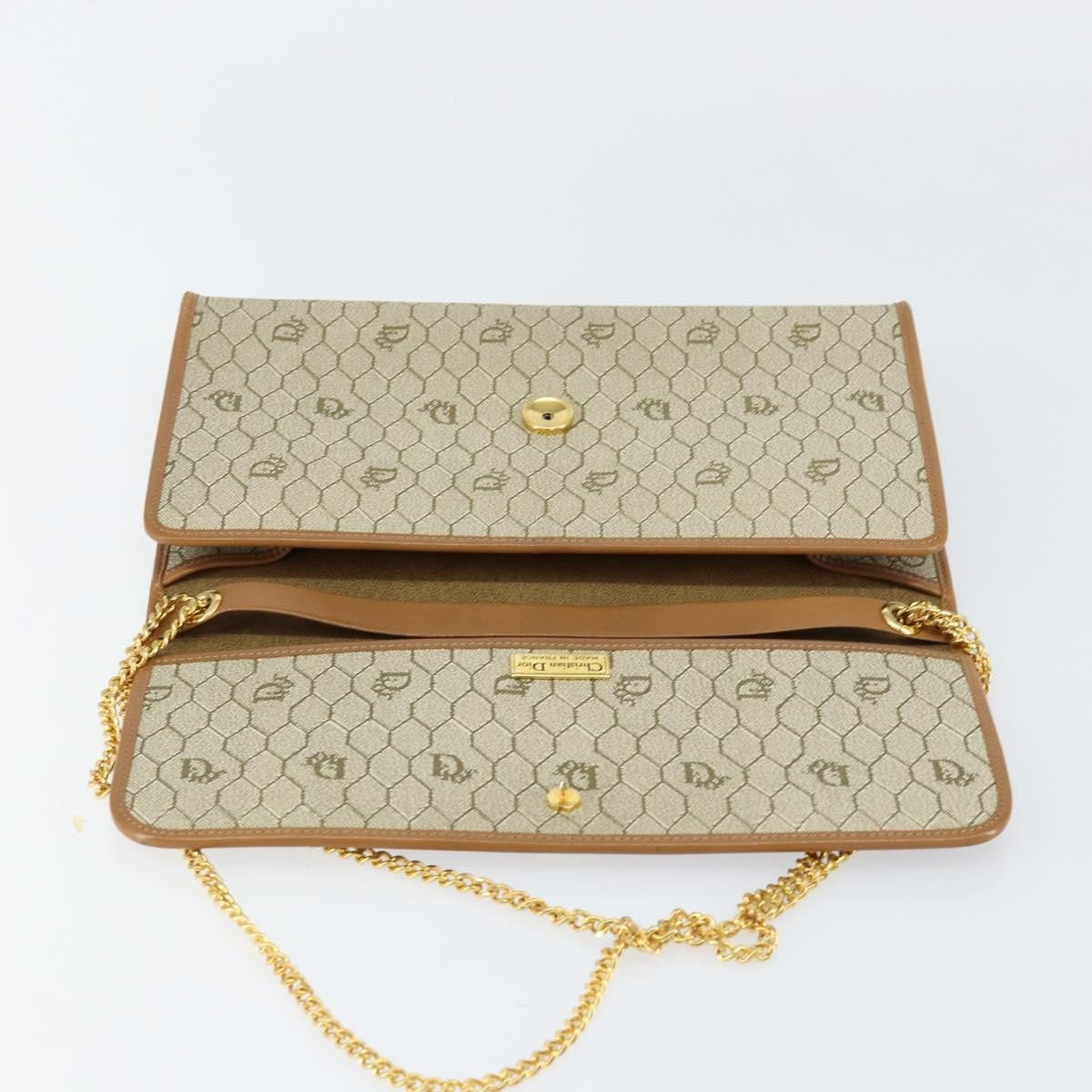 Christian Dior Vintage Honeycomb chain Canvas