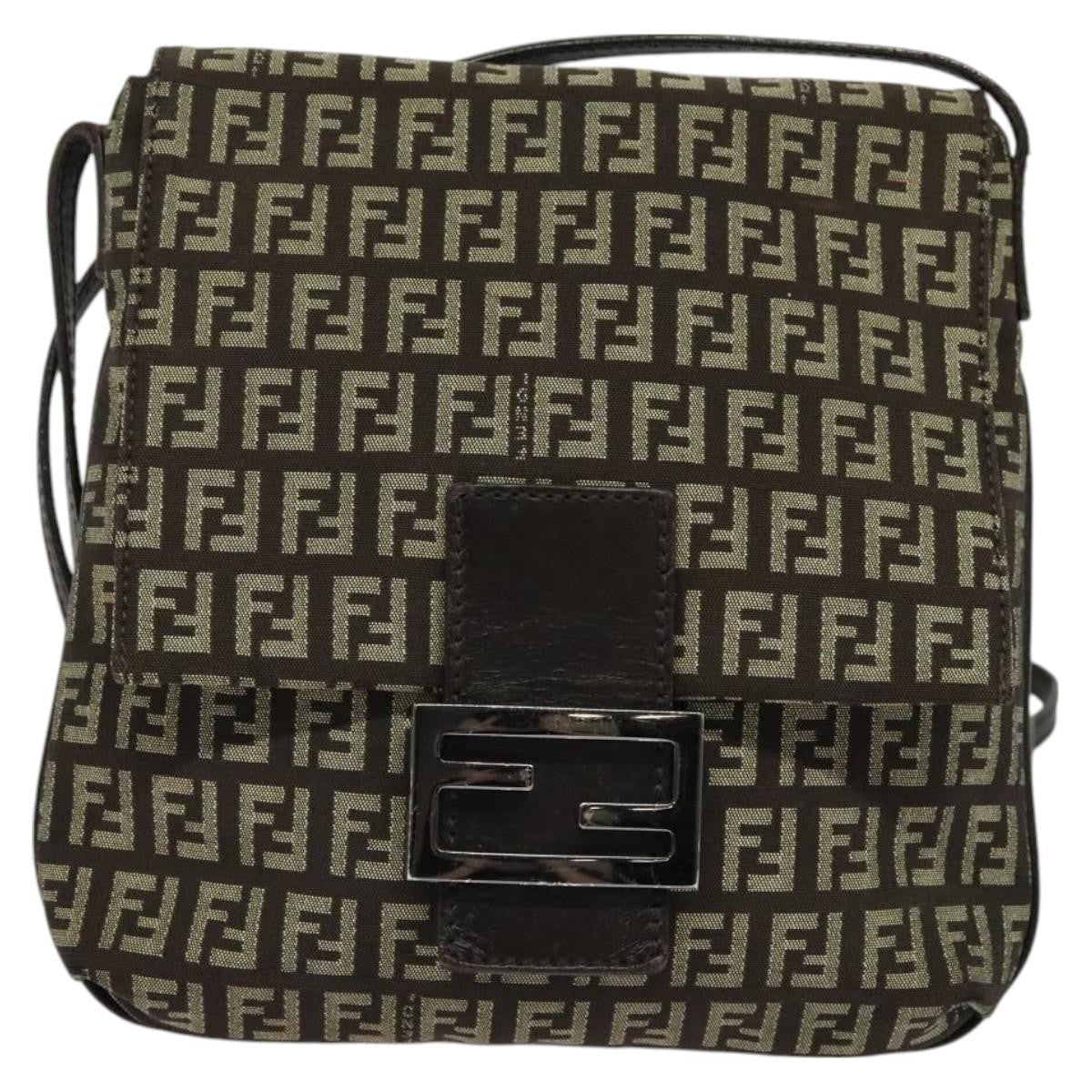 Fendi Mamma Baguette Shoulder Bag Canvas