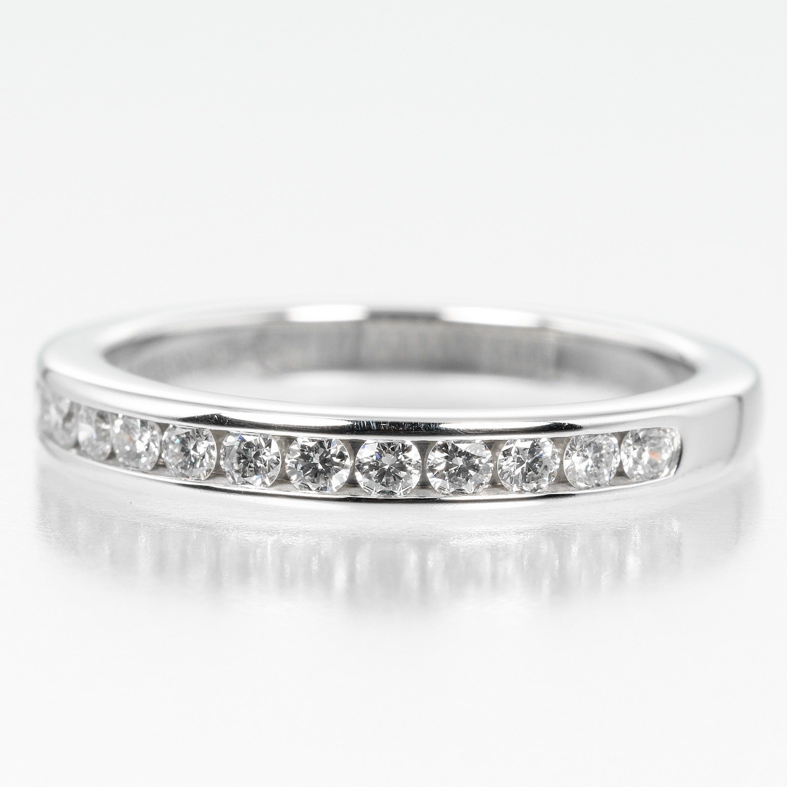 Tiffany & Co. Half Eternity Band Ring Platinum and Diamonds