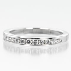 Tiffany & Co. Half Eternity Band Ring Platinum and Diamonds