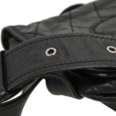 Chanel Vintage Logo Messenger Bag Quilted Aged Calfskin