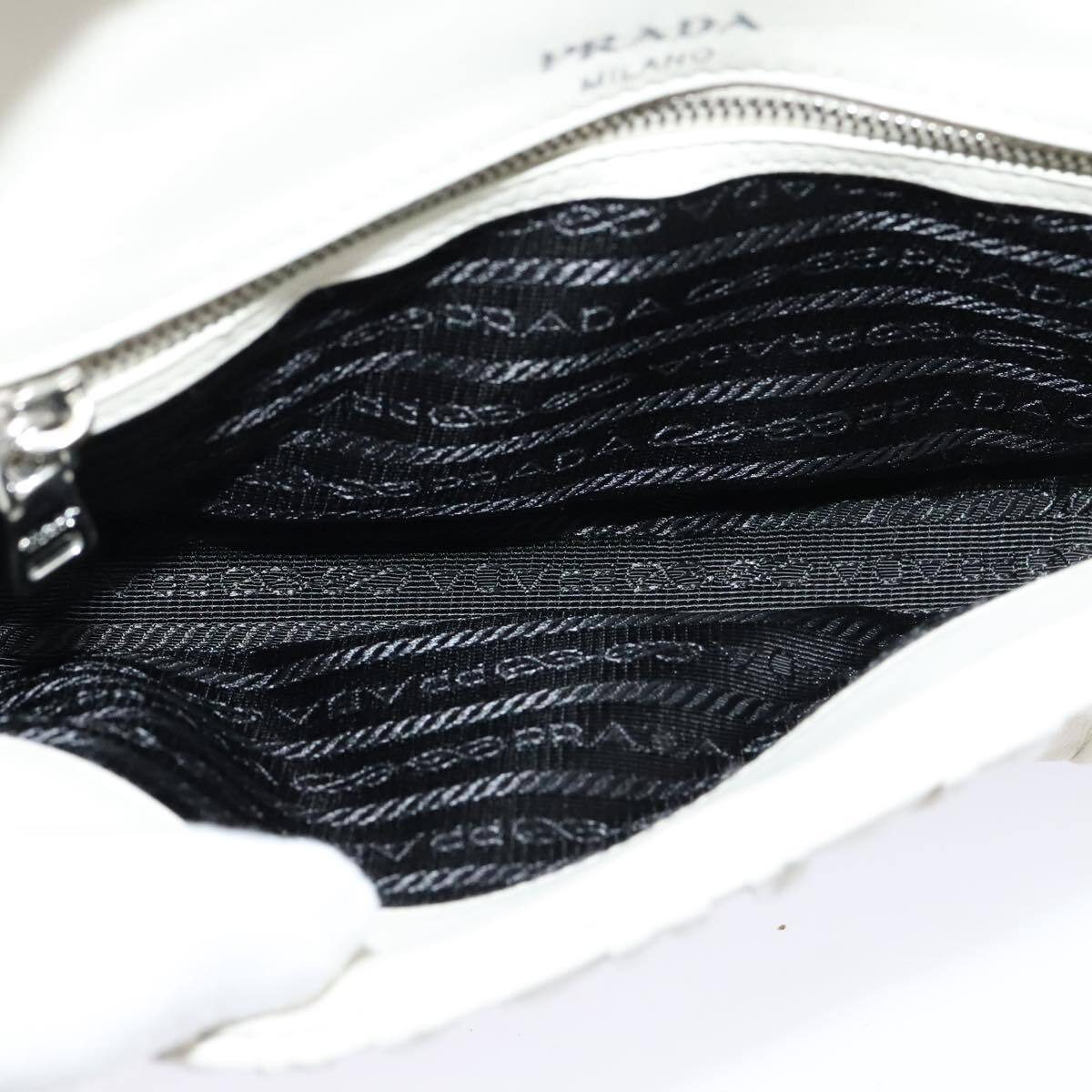 Prada Chain Flap Shoulder Bag Nappa Gaufre