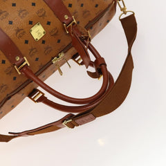 MCM Visetos Handbag Canvas and Leather