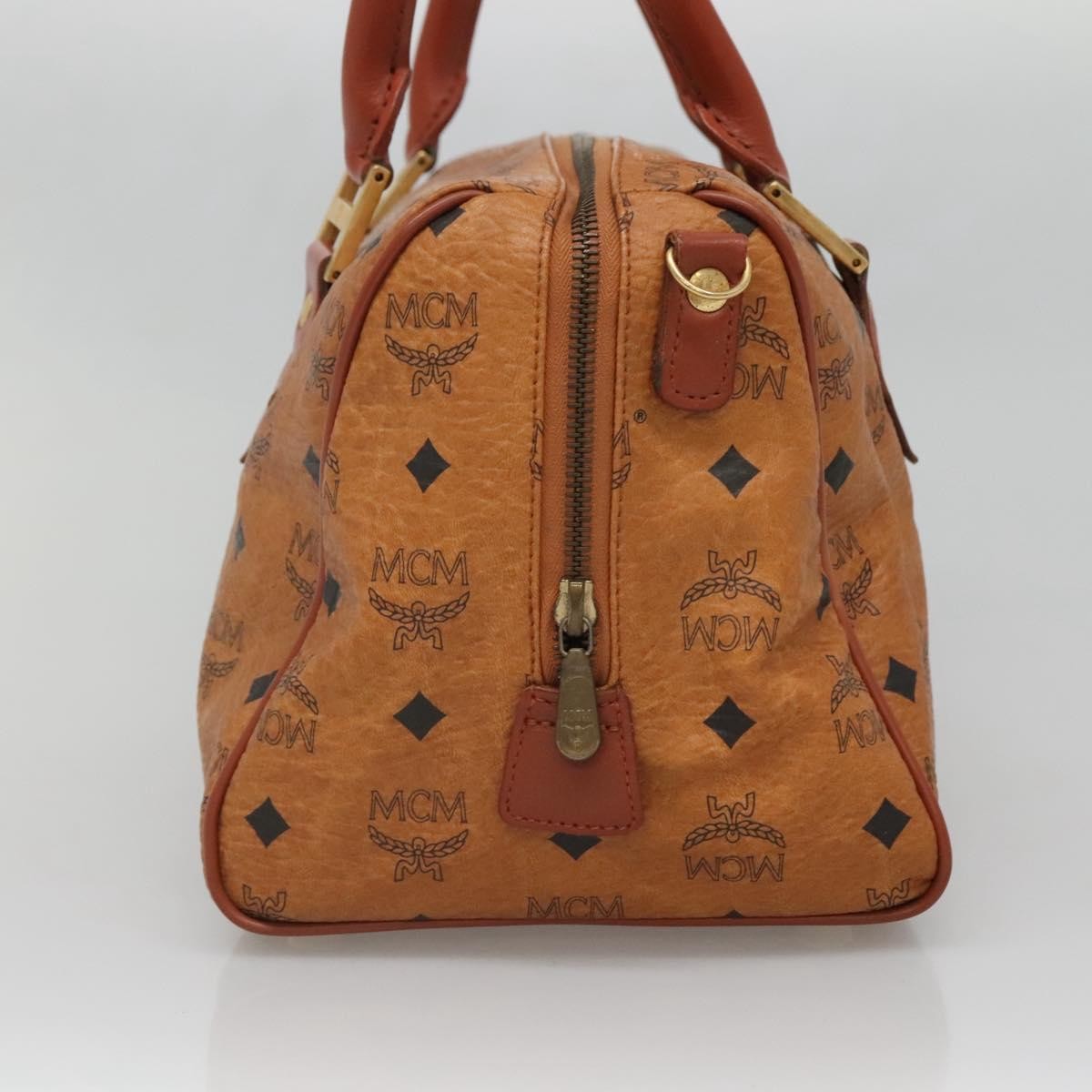 MCM Visetos Handbag Canvas and Leather