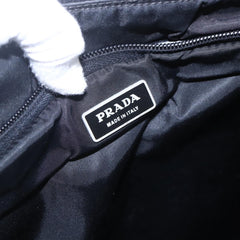 Prada Convertible Front Zip Briefcase Tessuto with Saffiano Leather