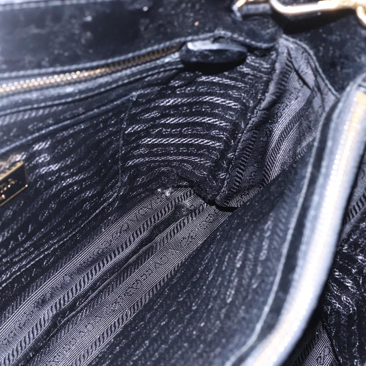 Prada Convertible Top Handle Tote Tessuto with Vernice Saffiano Leather