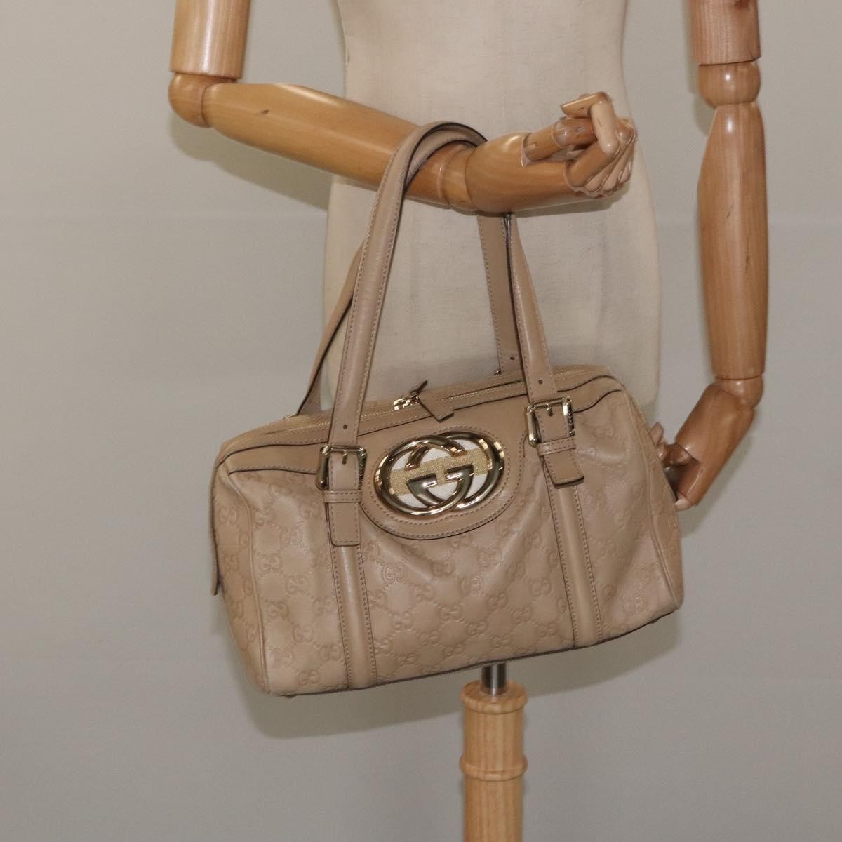 Gucci Vintage Interlocking G Shoulder Bag Leather