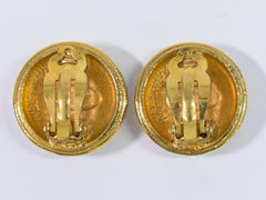 Chanel CC Round Earrings Metal