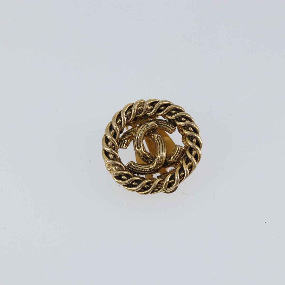 Chanel CC Round Earrings Metal