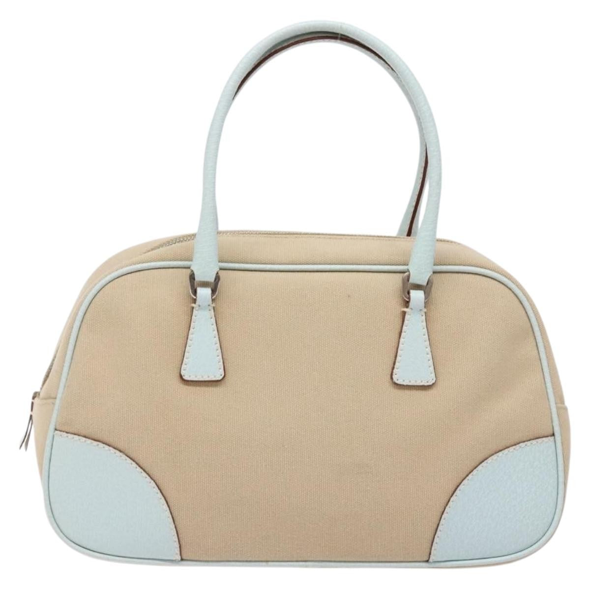 Prada Bauletto Bag Canvas with Leather