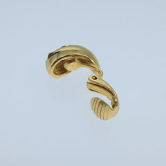 Christian Dior CD Tribales Drop Clip On Earrings Metal with Faux Pearls