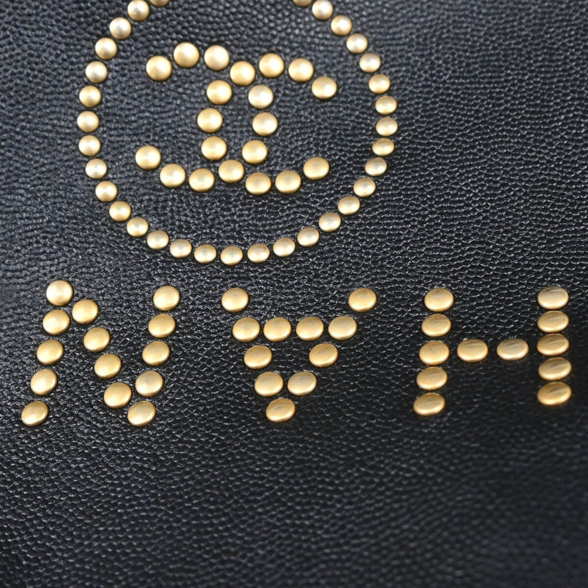 Chanel Deauville Drawstring Bucket Bag Studded Caviar