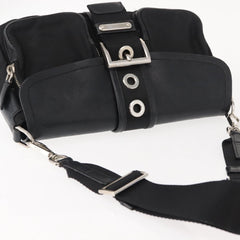 Prada Double Pocket Buckle Flap Bag Tessuto with Leather