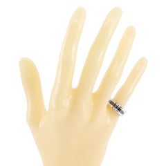 Bvlgari Save the Children One Band Ring Sterling Silver and Ceramic