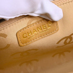 Chanel Vintage Chocolate Bar Open Tote Quilted Caviar