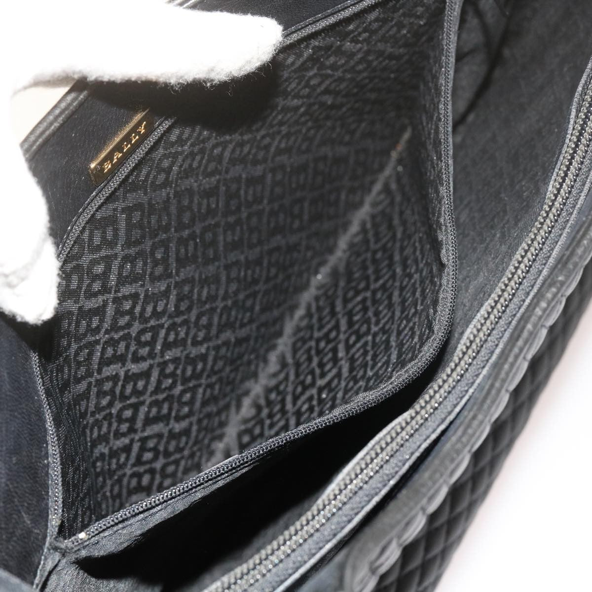 Bally Vintage Chain Shoulder Bag Quilted Leather