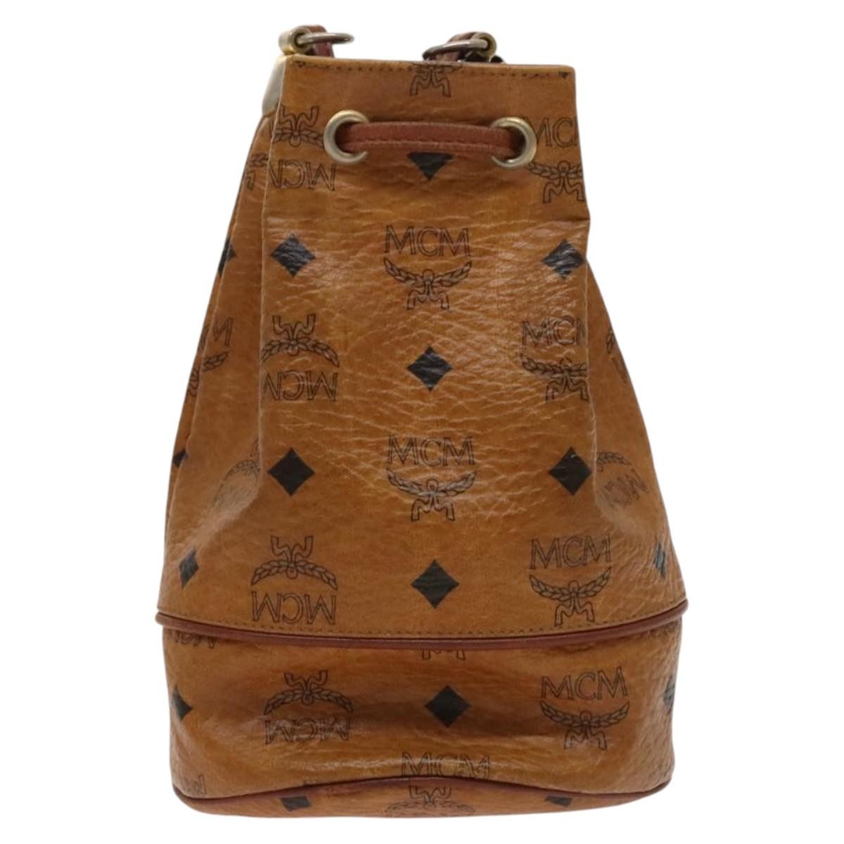 MCM Drawstring Shoulder Bag Leather