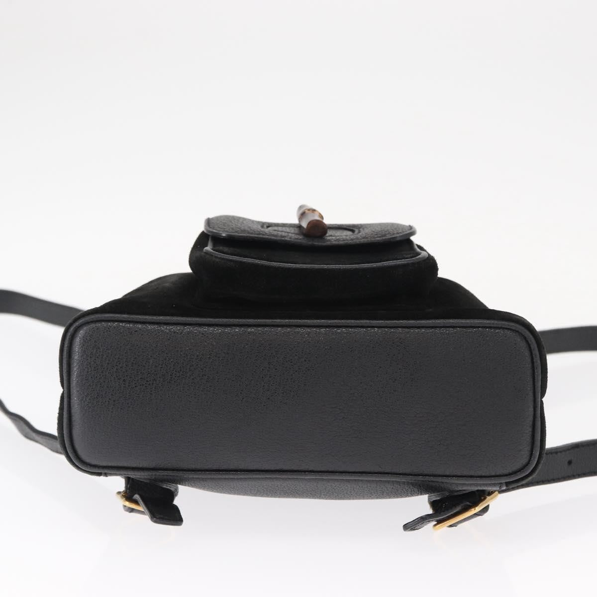 Gucci Vintage Bamboo Backpack Suede