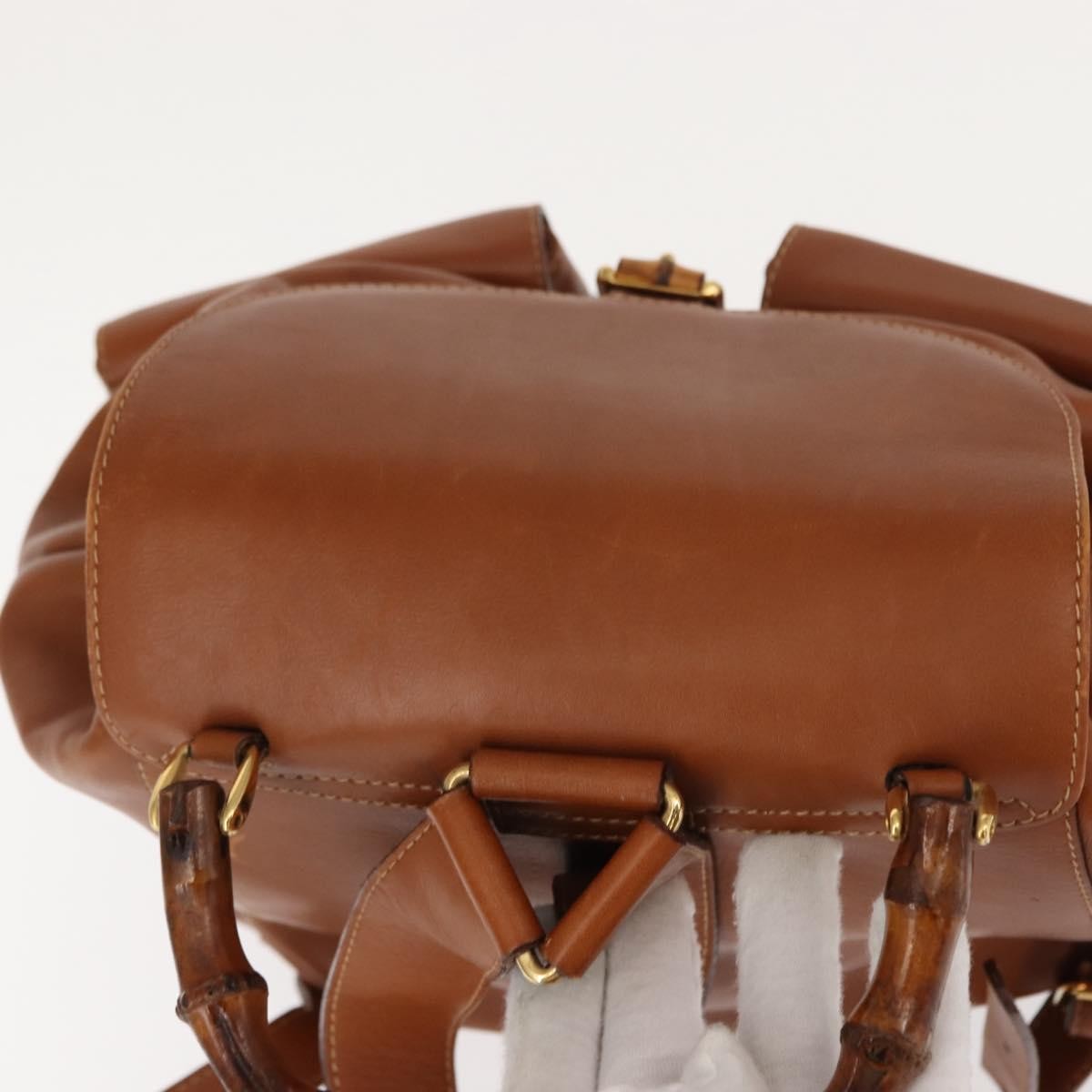 Gucci Vintage Bamboo Backpack Leather