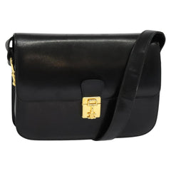 Celine Vintage Flap Shoulder Bag Leather