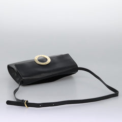Celine Vintage Circle Logo Crossbody Bag Leather