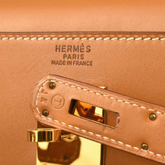 Hermes Kelly Handbag Brown Chamonix with Gold Hardware
