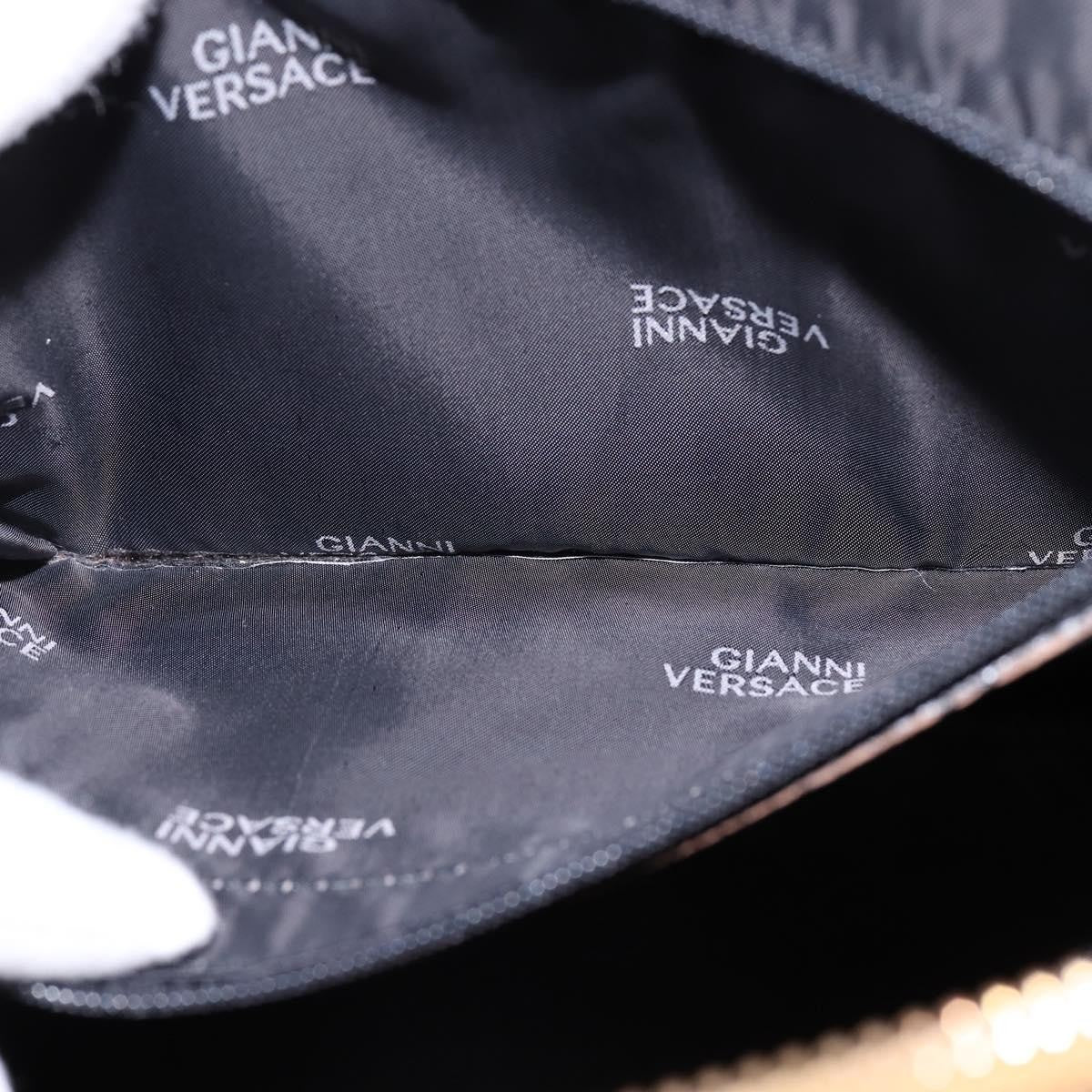 Versace Vintage Sun Zip Satchel Embossed Leather