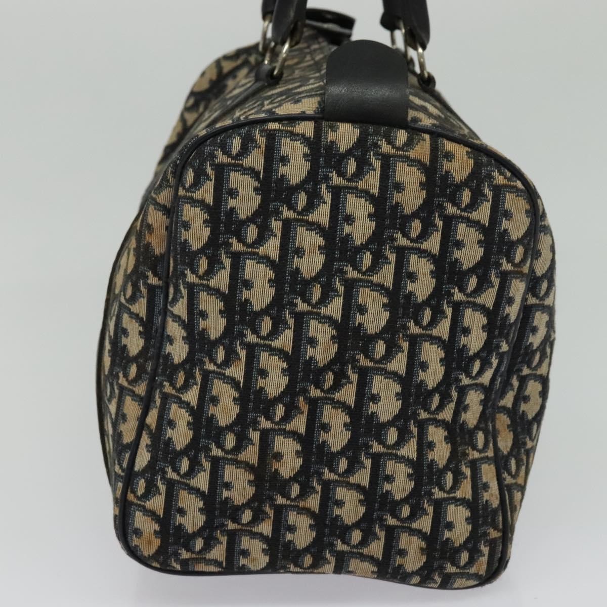 Christian Dior Vintage Trotter Boston Bag Diorissimo Canvas