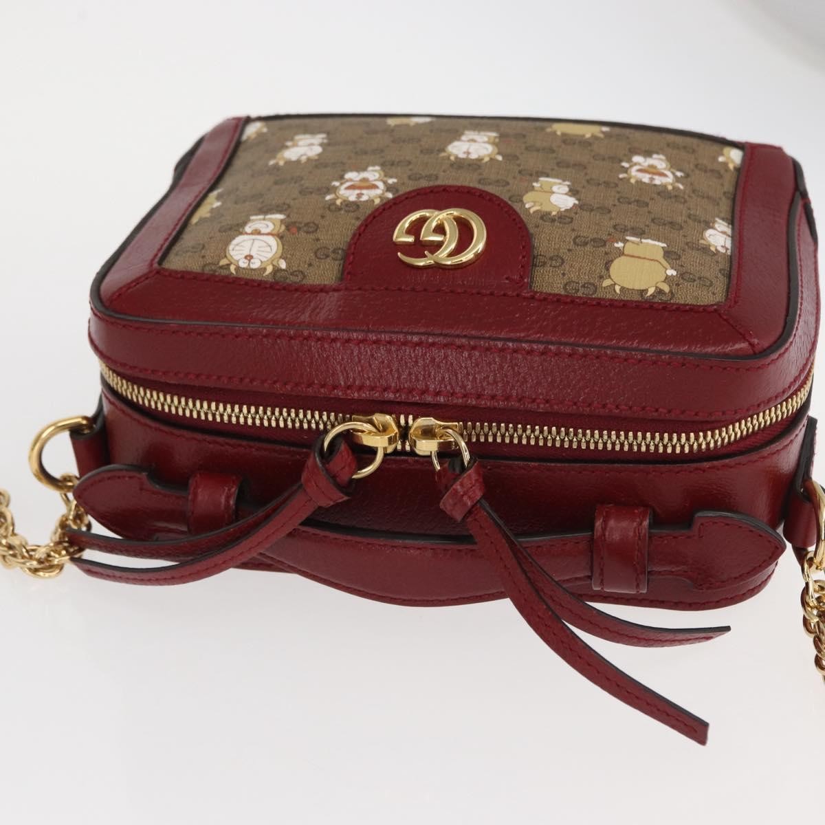 Gucci Doraemon Ophidia Zip Around Camera Bag Printed Mini GG Coated Canvas